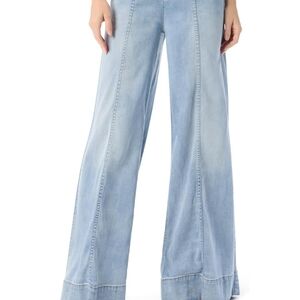 Dee Ocleppo Women's Light Blue Wide-Leg Jeans Size 10